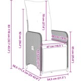  Set za blagovanje na otvorenom od 7 dijelova s jastučićima u smeđem poli ratan | shoptok.hr