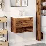 vidaXL Ormarić s ugrađenim umivaonikom boja starog drva 61x39,5x49 cm | shoptok.hr