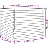  Vrtno cvetlično korito 80x80x72 cm trden les douglas | Shoptok.si