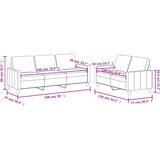  2-dijelni set sofa s jastucima boja cappuccina od umjetne kože Smeđa | shoptok.hr