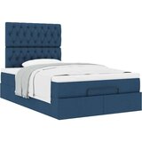 vidaXL Otomanski okvir kreveta s madraca plavi 120x190 cm od tkanine | shoptok.hr