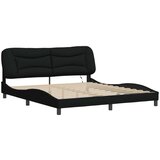  Okvir kreveta s LED svjetlima crni 180 x 200 cm od tkanine | shoptok.hr
