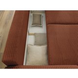 Bobochic Paris Opečnato oranžna raztegljiva sedežna garnitura iz rebrastega žameta 257 cm Lucien – | Shoptok.si