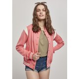Urban Classics Ladies Inset College Sweat Jacket Palepink/whitesand | shoptok.hr