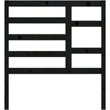  Uzglavlje za krevet crno 106 x 4 x 104 cm od masivne borovine | shoptok.hr