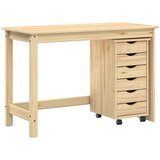  Set stola i pokretnog ormara MOSS 2 pcs Smeđa | shoptok.hr