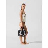 Karl Lagerfeld Torba za na plažo črna / bela | Shoptok.si