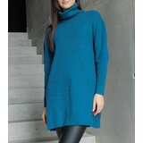 Gemre Long dark blue soft turtleneck sweater Kali | Shoptok.si