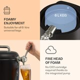 Klarstein Passau naprava za točenje, 6 l univerzalni sodi, črpalka za stisnjen zrak, 3 - 12 °C, 65 W - | Shoptok.si