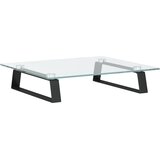  Stalak za monitor crni 40x35x8 cm kaljeno staklo i metal | shoptok.hr