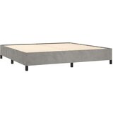  Posteljni okvir svetlo siv 200x200 cm žamet, (20724919) | Shoptok.si