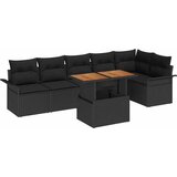  Sjedeća garnitura za vrt 7 kom. Crna poliratan 100 x 55 x 73 cm | Shoptok.si