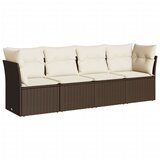  The Living Store Vrtna sedežna garnitura 4-delna z blazinami rjav poli ratan - Vrtna Sedežna Garniture, (21459796) | Shoptok.si