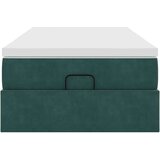 vidaXL Otomanski posteljni okvir z vzmetnico zelen 80x200 cm žamet, (21611005) | Shoptok.si