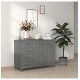  Komoda HAMAR tamnosiva 113 x 40 x 80 cm od masivne borovine | shoptok.hr