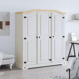 Furnova Garderobna omara mehiška borovina Corona Range s 3 vrati bela, (21944957) | Shoptok.si