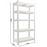  Polica s 5 razina 180 x 90 x 30 cm (nosivost 875 kg) - crna | shoptok.hr