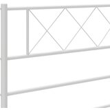 Metalni okvir za krevet s uzglavljem bijeli 120 x 190 cm | shoptok.hr