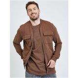 Tom Tailor Brown Men's Zipper sweatshirt Denim - Men's | Shoptok.si