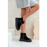 Maciejka Leather Suede Snow Boots On Platform And Wedge Brown | Shoptok.si