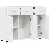  Kreveta s policom FLORIN Visoki sjaj bijela 88,5 x 30,5 x 73 cm | shoptok.hr