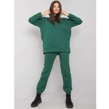Fashion Hunters Dark green tracksuit set with pants Cene