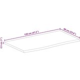 vidaXL Mizna plošča z naravnim robom 120x60x2,5 cm trden mangov les | Shoptok.si