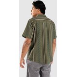 Passenger Chill Textured Organic Cotton Srajca wild green stripe | Shoptok.si