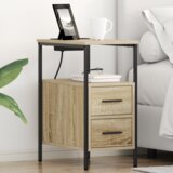vidaXL Nočne omarice s predalom 2 pcs sonoma hrast 30 x 48 x 61 cm | Shoptok.si
