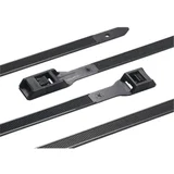 Vezice za kabele 275 mm crne boje izdržljive, UV-stabilno, temperaturno stabilan, za višekratnu upotrebu 112-275