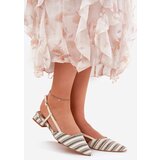 Boto Women's Ballerinas With Pointed Toes On A Delicate Heel Beige Abroes | shoptok.hr