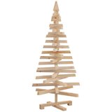 vidaXL Božićna drvca s stalakom Prirodna 120 cm Masivna borovina | shoptok.hr