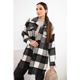 Kesi Włoski Women's checkered shirt graphite Cene