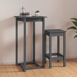 vidaXL Barski stol sivi 60 x 60 x 110 cm od masivne borovine Cijene