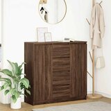 vidaXL Komoda s predali rjavega hrasta 100,5x35x98,5 cm inženirski les Cene
