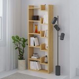 Marckeric Bel/v naravni barvi regal v hrastovem dekorju 60,5x162 cm Klapo – | Shoptok.si