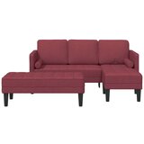  dvoslojna sedežna garnitura z blazinami v bordo tkanini, (22094668) | Shoptok.si
