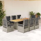  9-dijelni vrtni blagovaonski set sivi od poliratana | shoptok.hr