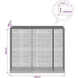  Gabion s žicom debljine 3,5 mm i mrežom 5x5 cm 250x100x200 cm | shoptok.hr