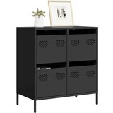 vidaXL Komoda crna 68x39x73,5 cm hladno valjani čelik | shoptok.hr