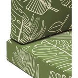  Zunanja blazina za kavč 3 pcs Listnati dizajn Poliester, (5000202477) | Shoptok.si
