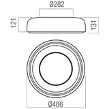  Redo 01-3722 - LED plafonsko svetlo DIP LED/30W/230V 48,6 cm crno | Eponuda.com