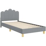  Krevet za djecu s uzglavljem Svjetlosiva 80 x 200 cm Tkanina | shoptok.hr
