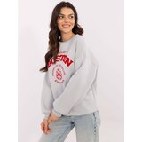 My Red Lips Sweatshirt-EM-BL-617-15.55P-light gray | Shoptok.si