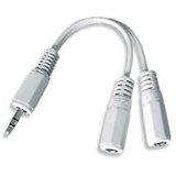 Audio kabl splinter,3.5mm stereo to 2x3.5mm stereo,10cm,Gembird, CCA-415W | Eponuda.ba