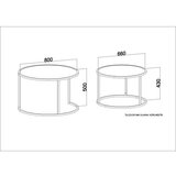 Hanah home set stočića 2 komada Tambur | ePonuda.com