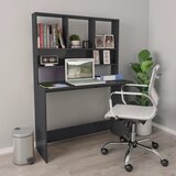  Radni stol s policama visoki sjaj sivi 110x45x157 cm iverica | Eponuda.ba