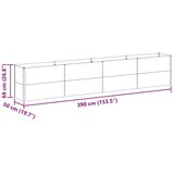  Vrtna visoka greda 390 x 50 x 68 cm Cinkana jeklena, (5000287831) | Shoptok.si