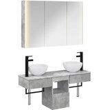  Set ormarića za kupaonicu 4 kom. Betonska siva | shoptok.hr