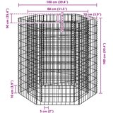  Šesterokutna gabionska sadlica 100 x 90 x 100 cm | shoptok.hr